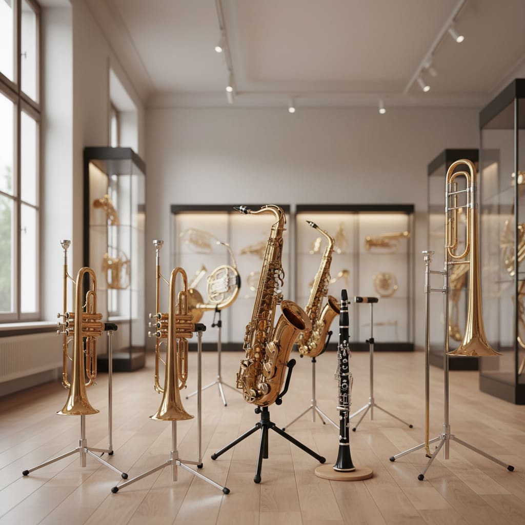 Selection of brass and woodwind instruments